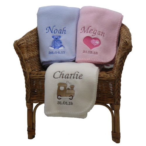 Personalised Fleece Baby Blankets